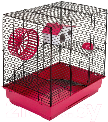 

Клетка для грызунов Дарэленд, Розовый;черный, Саша-3 / 4043рубин-черн