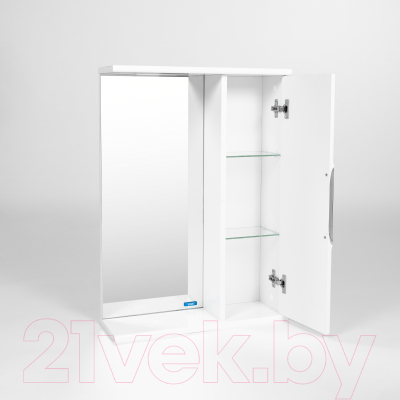 Шкаф с зеркалом для ванной Viant Барселона 50 / VBAR50-ZSH
