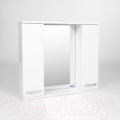 Шкаф с зеркалом для ванной Viant Милан 80 / VMIL80-ZSH