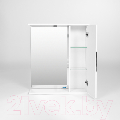 Шкаф с зеркалом для ванной Viant Лима 60 / VLIM60-ZSH