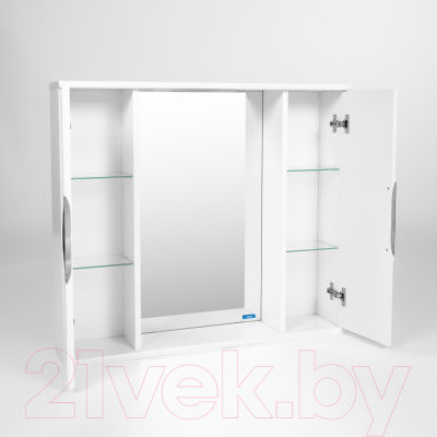 Шкаф с зеркалом для ванной Viant Лима 80 / VLIM80-ZSH