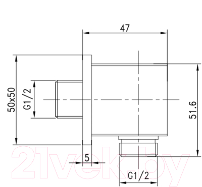 Подключение для душевого шланга LEMARK LM5883CW