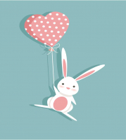 Скатерть JoyArty Влюбленный кролик с шариком / tcox_44099 (145x180) - 