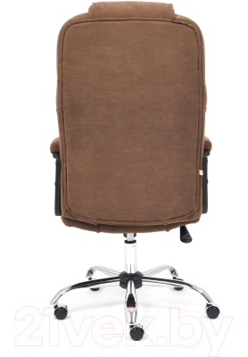 Кресло офисное Tetchair Bergamo флок (хром/коричневый 6)