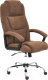 Кресло офисное Tetchair Bergamo флок (хром/коричневый 6) - 