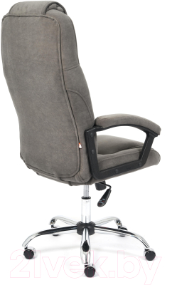 Кресло офисное Tetchair Bergamo флок (хром/серый 29)