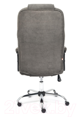 Кресло офисное Tetchair Bergamo флок (хром/серый 29)