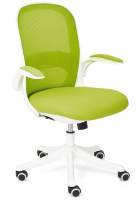 Кресло офисное Tetchair Happy ткань (белый/зеленый) - 