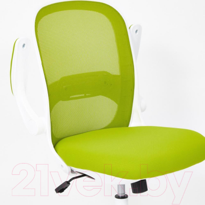 Кресло офисное Tetchair Happy ткань (белый/зеленый)