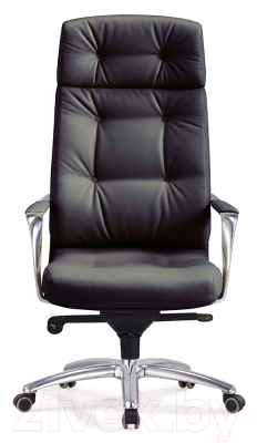 Кресло офисное Бюрократ Dao (кожа черный/алюминий)