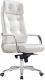 Миниатюра изображения товара Кресло офисное Бюрократ Dao (кожа белый/алюминий)