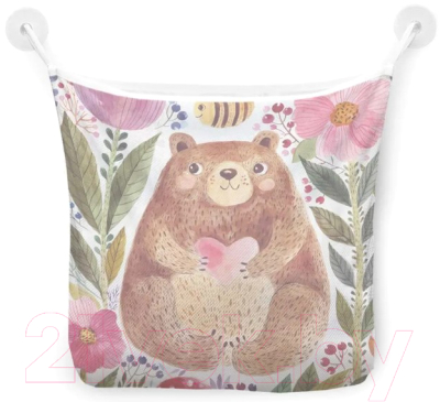 

Органайзер для ванной JoyArty, Добрый медведь в цветах / tgb_14555