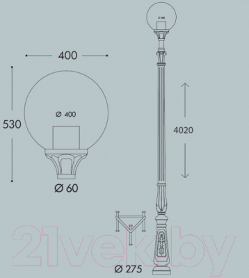 Фонарь уличный Fumagalli Globe 400 G40.208.000.AYE27