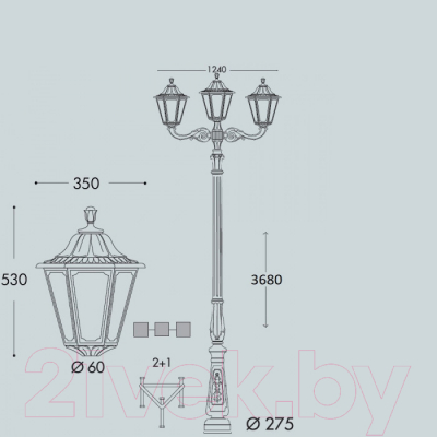 Фонарь уличный Fumagalli Noemi E35.202.M21.AYH27