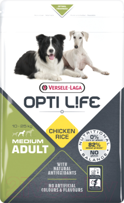 

Корм для собак Opti Life, Adult Medium с курицей и рисом / 431143