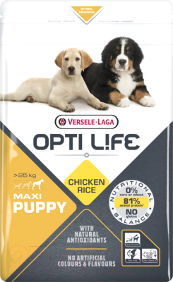 

Корм для собак Opti Life, Puppy Maxi с курицей и рисом / 431151