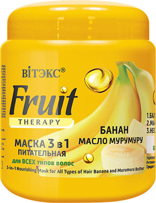Маска для волос Витэкс Fruit Therapy Банан и масло мурумуру (450мл) -