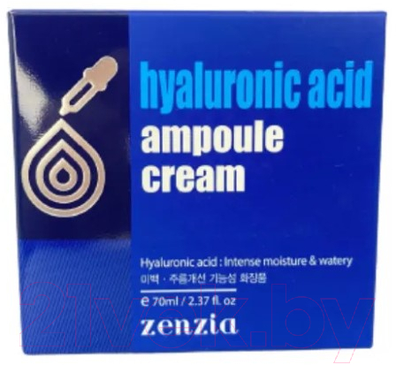 Крем для лица Zenzia Hyaluronic Acid Ampoule Cream Гиалурон (70мл) — фото 2