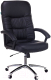 Кресло офисное Бюрократ T-9908AXSN-AB (кожа черный/хром) - 