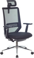 Кресло офисное Бюрократ MC-612N-H (сетка черная TW-01/ткань 38-418) - 