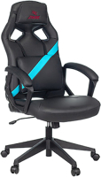 Кресло геймерское Бюрократ Zombie Driver (черный/голубой) - 