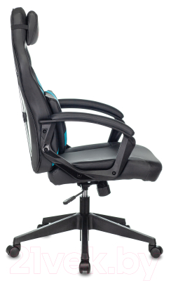 Кресло геймерское Бюрократ Zombie Driver (черный/голубой)