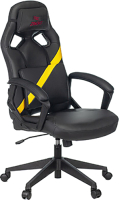 Кресло геймерское Бюрократ Zombie Driver (черный/желтый) - 
