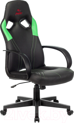 Кресло геймерское Бюрократ Zombie Runner (черный/зеленый)
