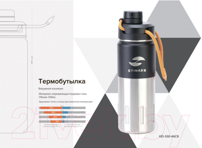 Термос для напитков STINGER HD-500-46CB