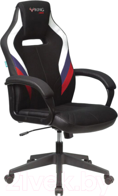 Кресло геймерское Бюрократ Zombie Viking 3 Aero (белый/синий/красный)