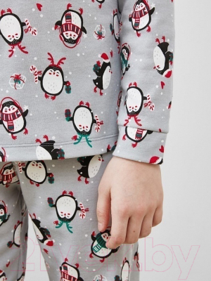 Пижама детская Mark Formelle 563314 (р.104-56, пингвины на сером)