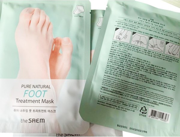 Носки для педикюра The Saem Pure Natural Foot Treatment Mask (2x8г)
