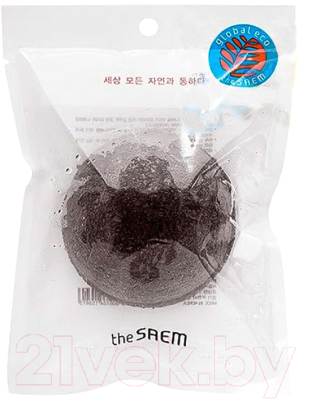 Спонж для макияжа The Saem 100% Charcoal Jelly Cleansing Puff