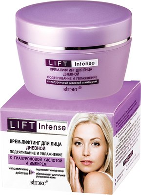 Крем для лица Витэкс Lift Intense Подтяг и увлаж с гиалур кислотой и имбирем дневной (45мл) - 