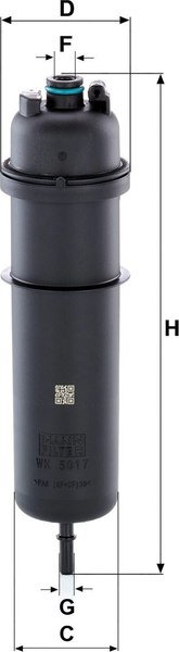 Топливный фильтр Mann-Filter WK5017 %rs_city_gde%