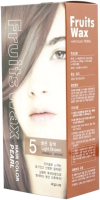 Крем-краска для волос Welcos Fruits Wax Pearl Hair Color тон 05 (60мл, Light Brown) - 