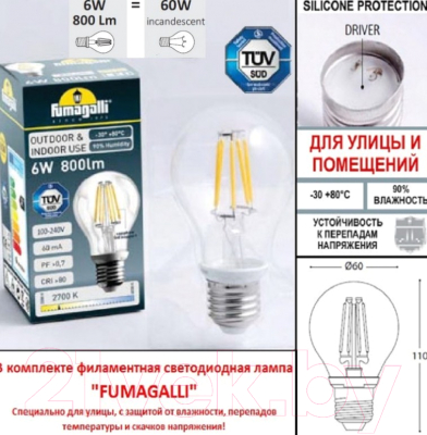 Бра уличное Fumagalli Amelia DR2.570.000.AYF1R