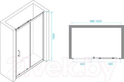 Изображение товара Душевая дверь RGW PA-14 / 41081410-11
