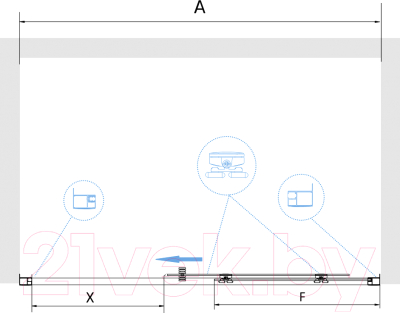 Изображение товара Душевая дверь RGW PA-14 / 41081410-11