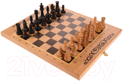 

Набор настольных игр WoodGames, Шахматы, шашки, нарды / 40ДСК3В1-ФР2У