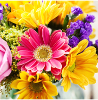 

Набор алмазной вышивки РЫЖИЙ КОТ, Яркий весенний букет / ASB02