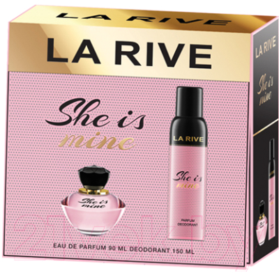 

Парфюмерный набор La Rive, She Is Mine Woman Парфюмерная вода 90мл + дезодорант 150мл