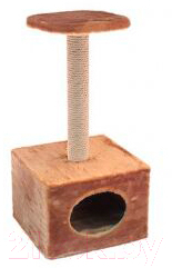 Комплекс для кошек Чип 8340кор (столбик джут, куб малый с полкой)