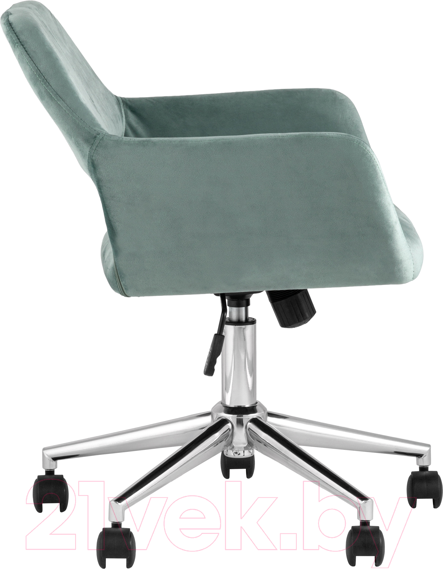 Кресло офисное Stool Group Ross / ROSS CHROME VELVET CACTUS (велюр оливковый)