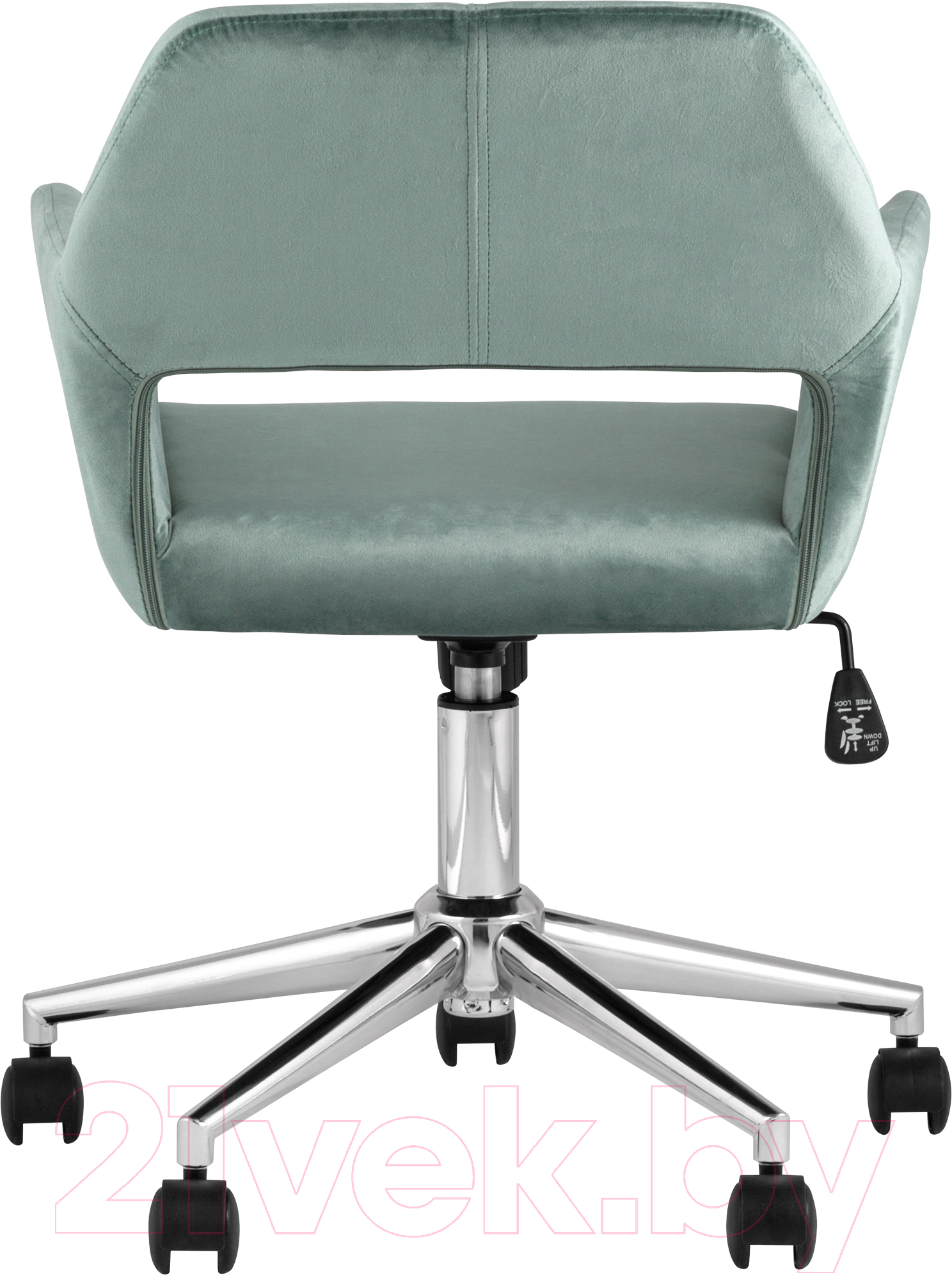 Кресло офисное Stool Group Ross / ROSS CHROME VELVET CACTUS (велюр оливковый)