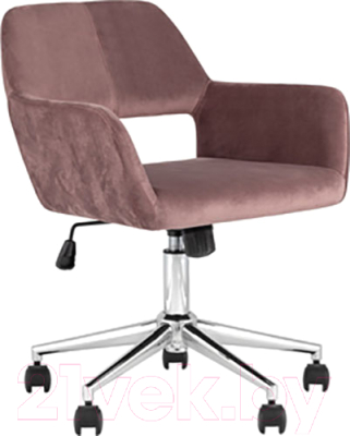 Кресло офисное Stool Group Ross / ROSS CHROME VELVET ROSE (велюр розовый)