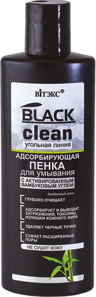 Пенка для умывания Витэкс Black Clean адсорбирующая (200мл)