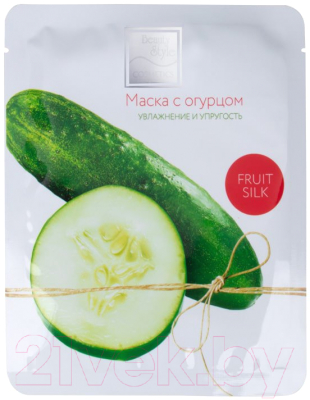 

Набор масок для лица Beauty Style, Fruit Silk Увлажнение и упругость Огурец