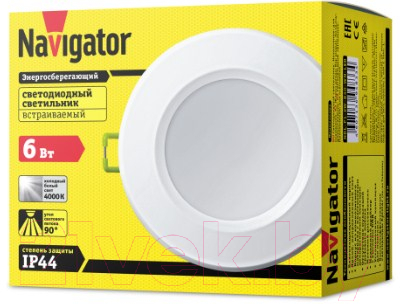 Точечный светильник Navigator 94833 NDL-P1-6W-840-WH-LED