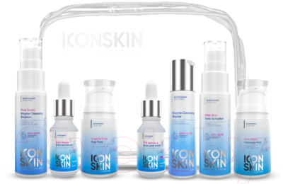 Набор косметики для лица Icon Skin №4 Совершенная кожа 360 для жирной кожи с акне (7шт)